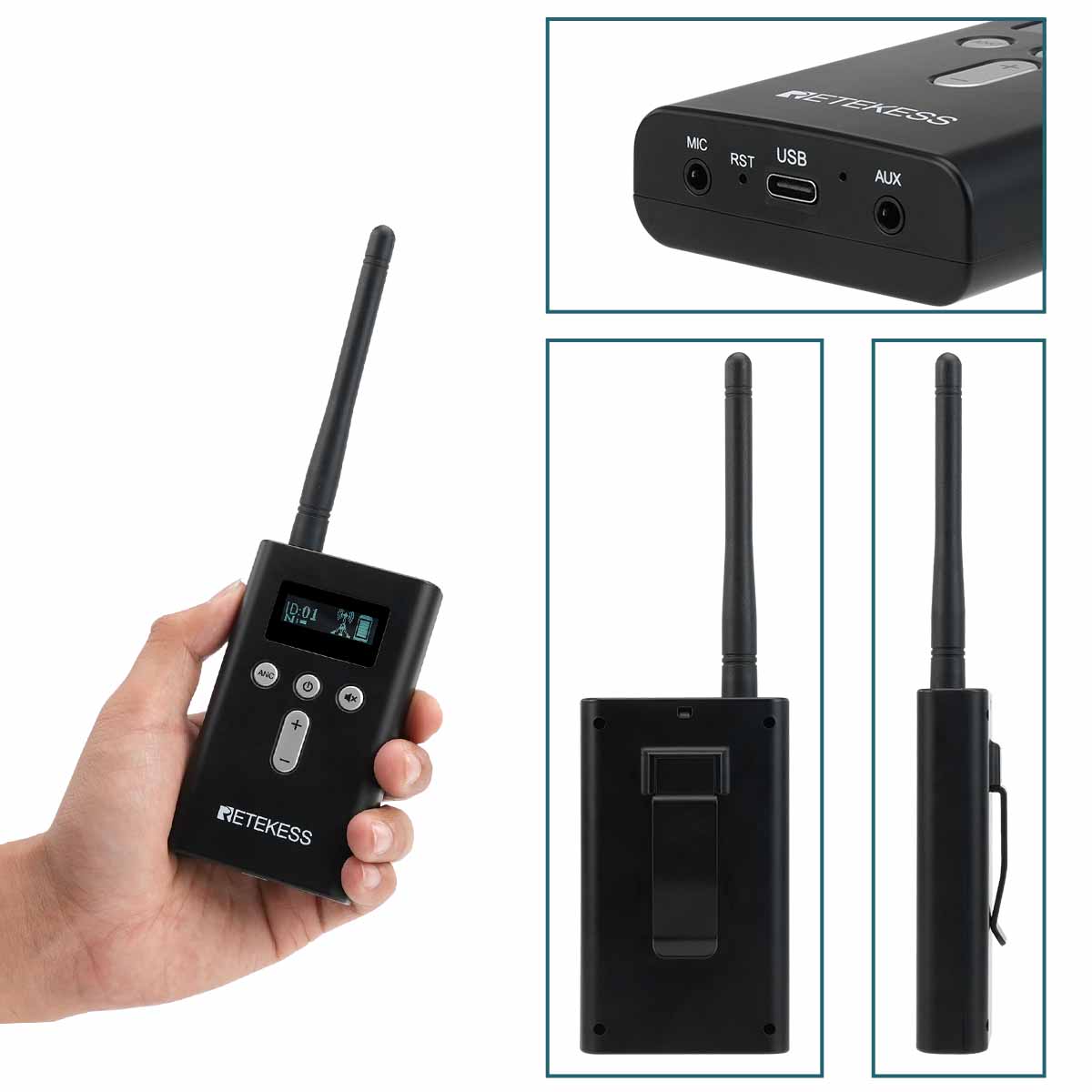 Retekess T130P T131P sistemi radio guide per guide turistiche e tour con custodia di ricarica da 32 slot