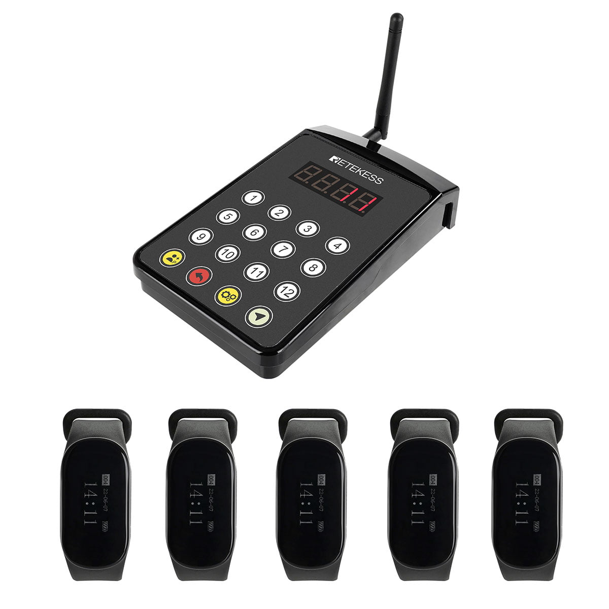retekess-td154-sistema-di-chiamata-wireless-per-camerieri-sistema-di-paging-una-tastiera-con-cercapersone-orologio