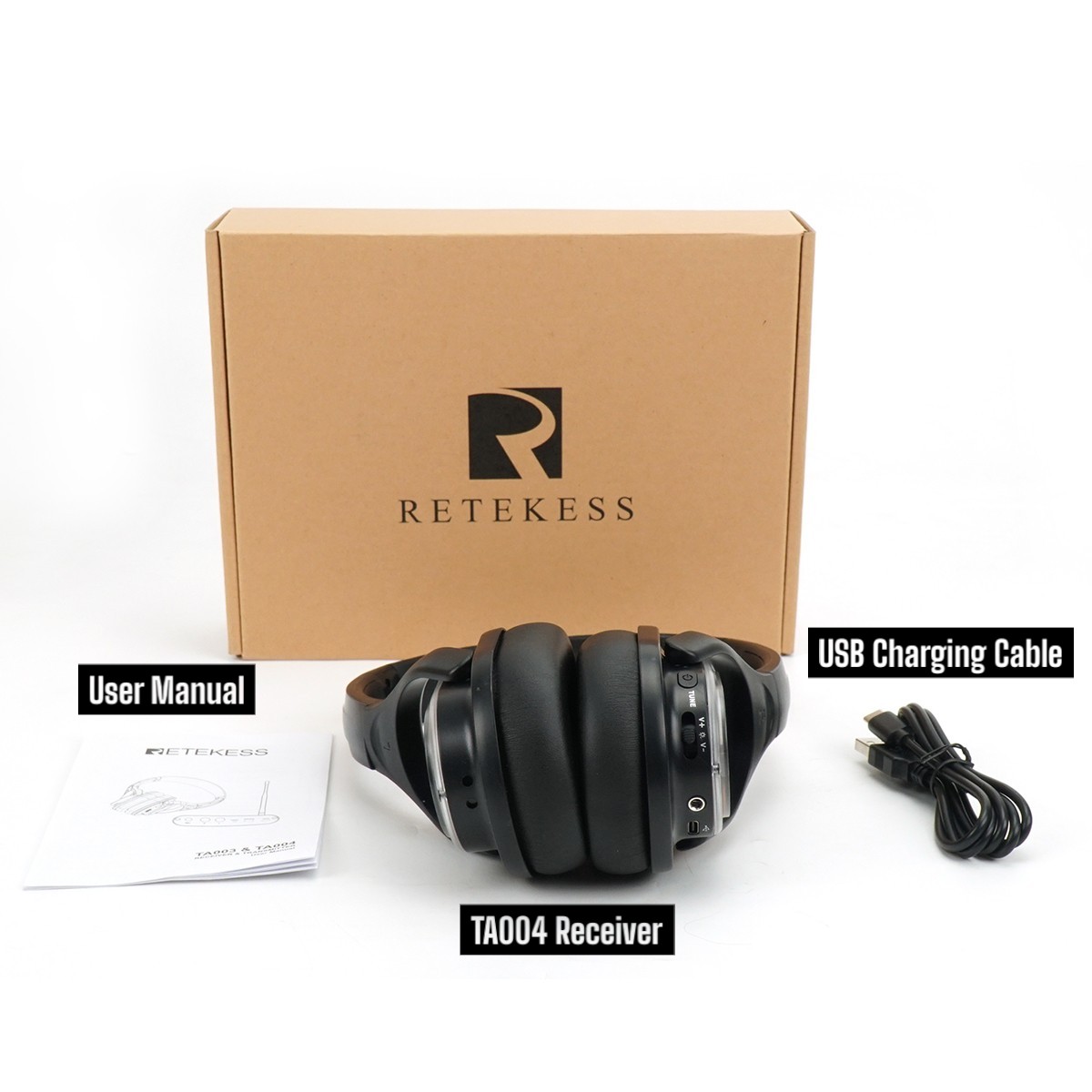 TA003 TA004 Sistema Silent Disco, Qualità Audio Hi-Fi Professionale, 3 Canali, Adatto per Meditazione, Feste, Corsi, Club, Bar e DJ
