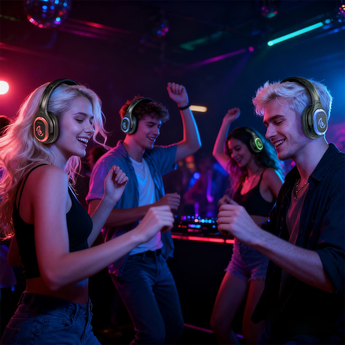TA003 TA004 Sistema Silent Disco, Qualità Audio Hi-Fi Professionale, 3 Canali, Adatto per Meditazione, Feste, Corsi, Club, Bar e DJ
