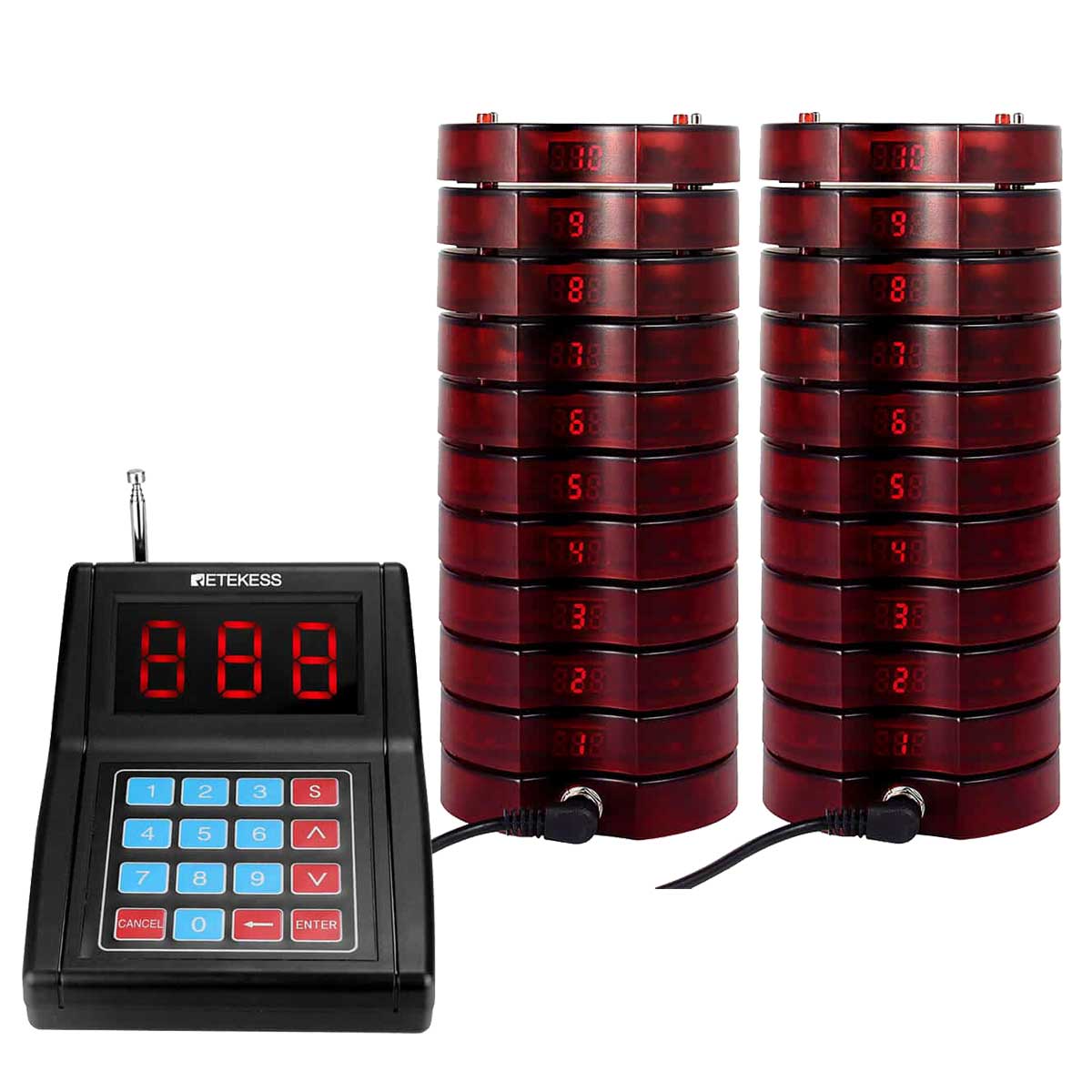 Retekess TD165 SU 668 Sistema di Chiamata Wireless per Ristoranti Aggiungi fino a 999 Cercapersone