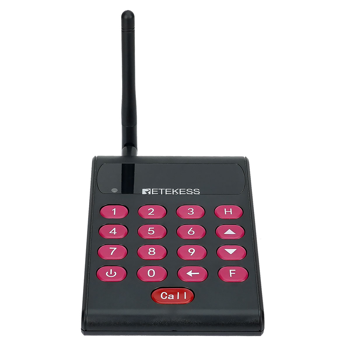 Retekess TD161 Sistema Cercapersone per Ristoranti Tastiera Trasmettitore Versione nera con Batteria di Backup, Staffa Anticaduta