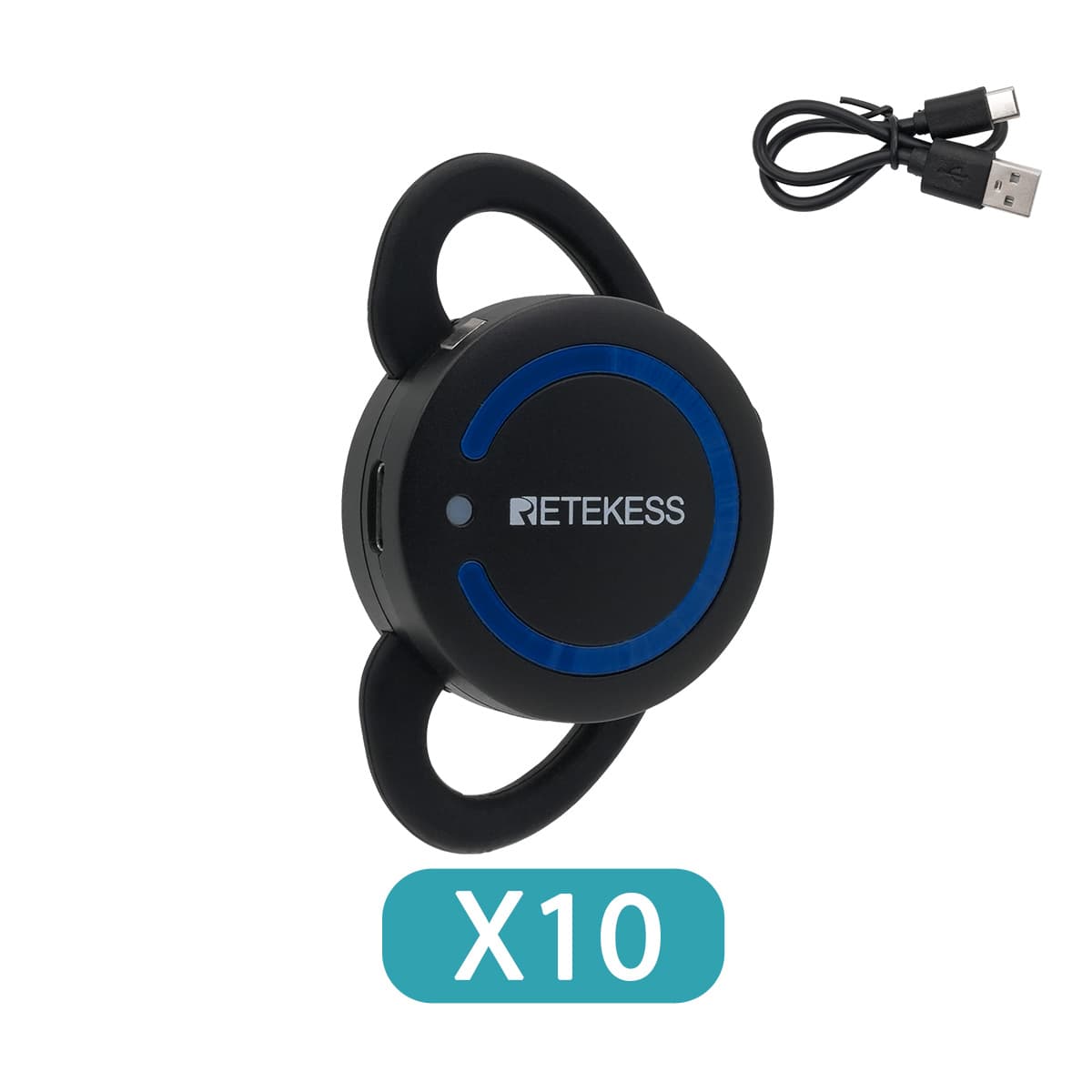 Retekess TT126R Ricevitore con Gancio per l'orecchio per Sistema di Guida Turistica, Adatto per l'orecchio Sinistro e Destro, Comodo da Indossare